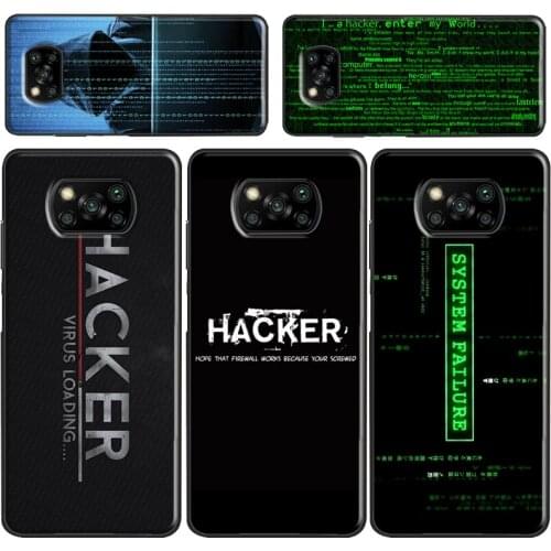 Hacker Computer Code Art Case For Xiaomi Redmi Note 9 7 8 Pro A 9C 8T 9S Mi Note 10 Lite Ultra 9T POCO X3 F2 Pro