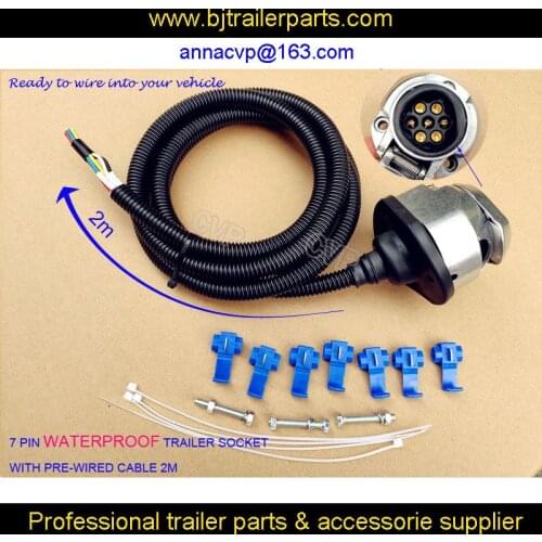 CVP waterproof 12N 7 pin trailer plug pre-wired cable truck automotive parts trailer connector trailer socket,trailer parts