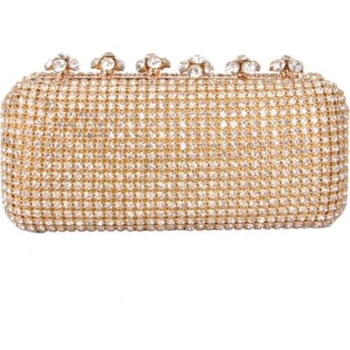 DAIWEI Women Evening Bag Glasses All Seasons Wedding Event/Party Formal Minaudiere Rhinestone Sparkling Glitter Clasp Lock Black