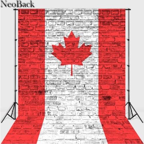 NeoBack 5x7ft Vinyal Cloth Canada Flag Photo background Studio backgrounds Printed National Day Photographic Backdrops P2423