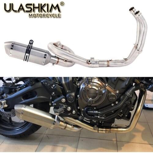 MOTORCYCLE EXHAUST MUFFLER FULL SYSTEM SLIP ON FOR YAMAHA XSR700 2016-2020 MT07 FZ07 FZ-07 MT-07 Tracer 2014 TO 2020 Exhaust
