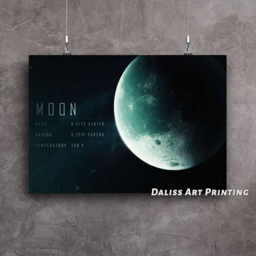 Canvas cosmos MOON Pictures Home Decoration Paintings Poster HD Prints Wall Art Modular Living Room Framed