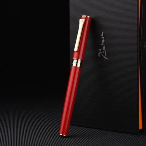 Picasso Classic POLO Metal Fountain Pen Iridium Fine Nib Bright Red Gift Box Optional Office & Home & School Writing Gift Pens