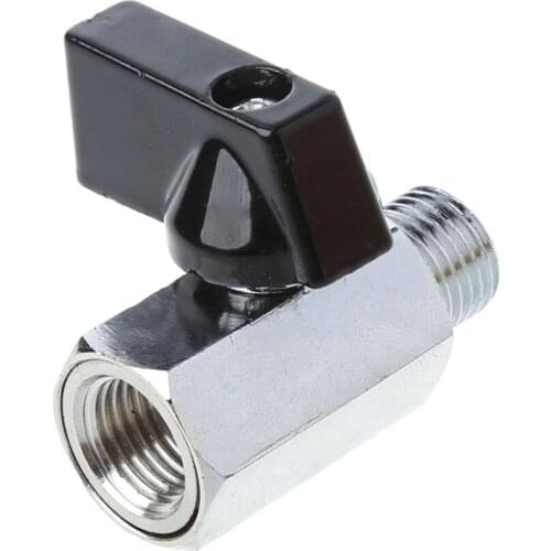 Brass Mini Ball Valve 1/4" BSP Male to Female Thread Air Compressor Hose Ball Valve