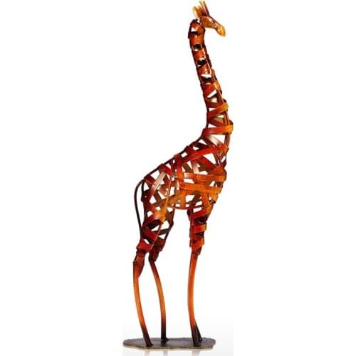 ANIMAL METAL SCULPTURE IRON BRAIDED METAL GIRAFFE HOME DECORATION ARTICLES HANDICRAFTS FOR OFFICE