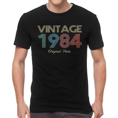 1984 Vintage Original Parts T-shirt Men Novelty T Shirts Short Sleeve 36 Years Old 36th Birthday Gift Tshirts Cotton Tee Tops