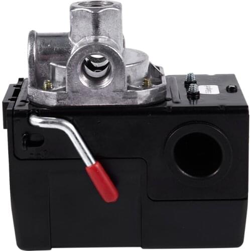 New 5-8Kg 4-Port 26 Amp Pressure Switch Control Valve Air Compressor Heavy Duty Black Automatic Pressure Controller