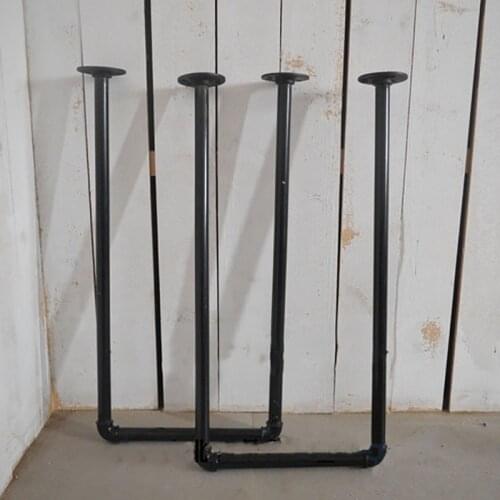 2pcs/lot Table Legs Pipe Teapoy Leg Industry Table Support Retro Office Furniture Feet End Table Black Holder