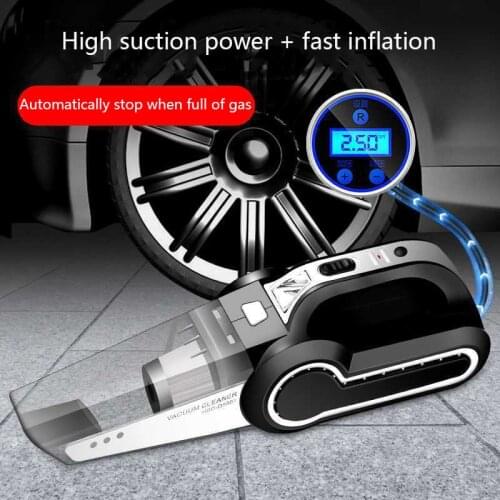 RACEFAS Car Vacuum Cleaner Four-in-one Multifunctional Handheld Vacuum Cleaner Home Car Inflatable Vacuum Lighting Three Correct