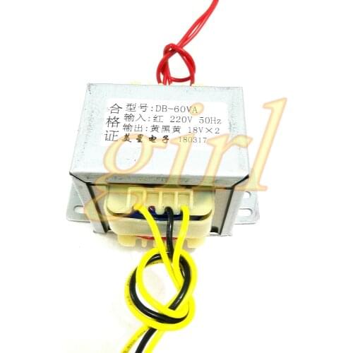 Power transformer 220V to double 18V 60W 18V*2 2A AC 18V transformer