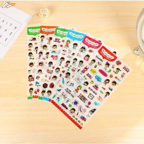 1set BZNVN Cute Korean girl sticker album DIY hand account posted mobile phone cartoon stickers affixed diary tool
