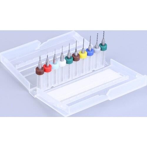 10pcs Mini Drill Bit Tungsten Steel Carbide For Print Circuit 0.1/0.3/1.1mm PCB