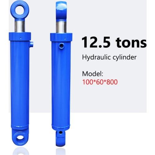100*60*800mm Travel 12.5 Tonnage Hydraulic Cylinder Dump Trailer Hydraulic Cylinder Heavy-duty Two-way Lifting Oil Jack Cylinder