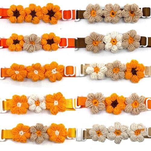 50/100pcs Fall Dog Ties Flowers Style Thanksgiving Pet Supplies Bow Tie Collar Small Dog Cat Puppy Bowtie Grooming Accessories