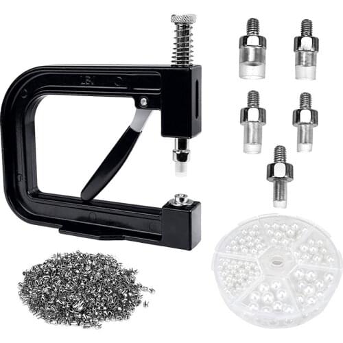 Pearl Setting Machine,DIY Handmade Pearl Setting Tool,Rivet Fixing Machine,Button Fixing Machine for Bag Hats DIY Crafts