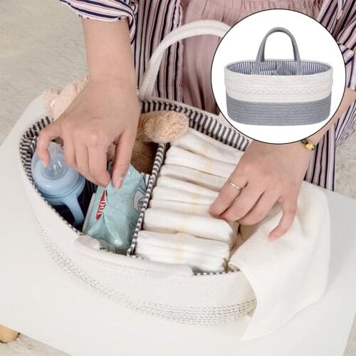 Safety Baby Diaper Caddy Organizer Holder Tote Bag Removable Insert Basket