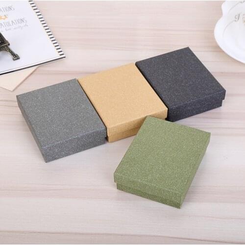 DoreenBeads Square Jewelry Boxes Packaging Box Bracelet Gift Box 9*7*3cm Green Black Goden Silver Color Valentines Day 1 Piece