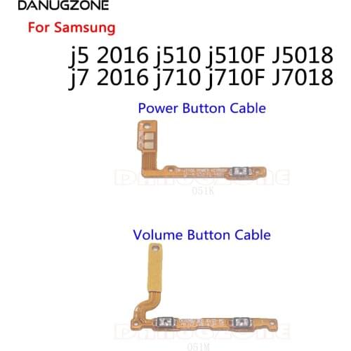 Power Button Switch Volume Button Mute On / Off Flex Cable For Samsung Galaxy J5 2016 J510 J510F J5108 J7 J710 J710F J7108