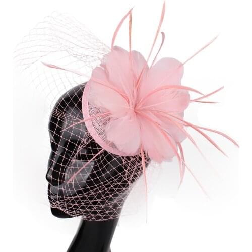 Pink Enchanting Sinamay Fascinator Base Headpiece Cocktail Hair Accessory Race Headwear For Ladies Formal Dress Millinery Cap