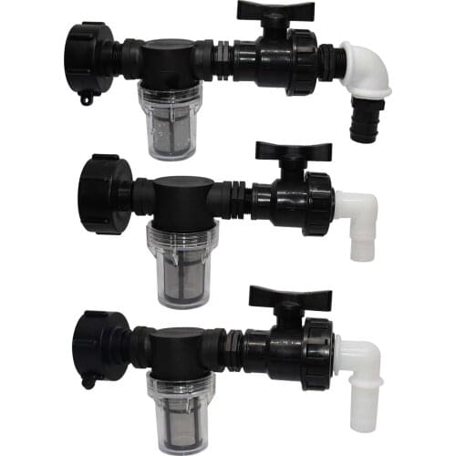 IBC Ton Barrel Connector Garden Pipe Adapter Practical Barrel PE Pipe Joint Valve Filter Straight Head Ton Bucket Joint