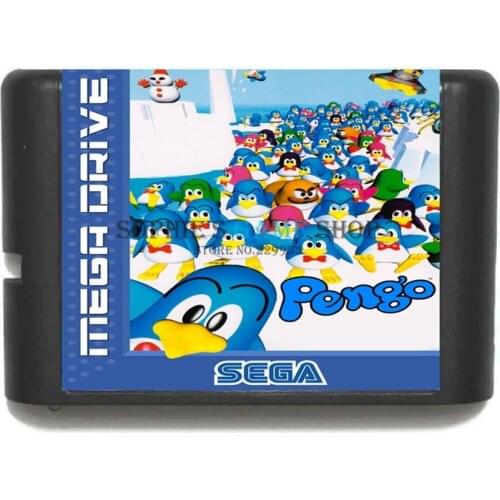 Pengo Game Cartridge Newest 16 bit Game Card For Sega Mega Drive / Genesis System