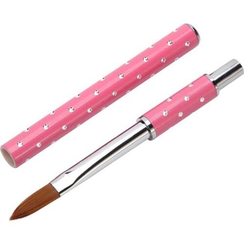 Nail Art Sculpture Carving Brush Acrylic Brush Metal Handle Nail Ombre Brush For Manicure Hair Pencil UV Gel Drawing Painting