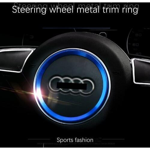 Steering Wheel Cover Ring Car Sticker For Audi S line A3 A4 B8 B6 A6 A7 A8 C6 Q3 Q5 Q7 A5 C7 TT Decoration Styling