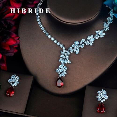 HIBRIDE Beautiful Design Full Cubic Zirconia Women Bride Jewelry Sets Earring Set Wedding Accessories Gifts Wholesale N-430