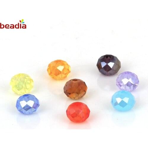 4mm Multicolor Czech Loose Rondelle Crystal Glass Wheels Beads For DIY Jewelry Crafts Sewing Clothing Accessories 145pcs