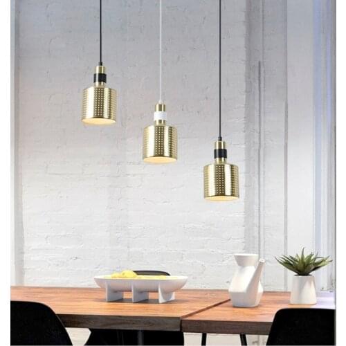 Fashion Gold Metal chandelier Good Quality Simple lighting fixture Modern Fashion Lamps One Piece Dining Room Bar Lighting F