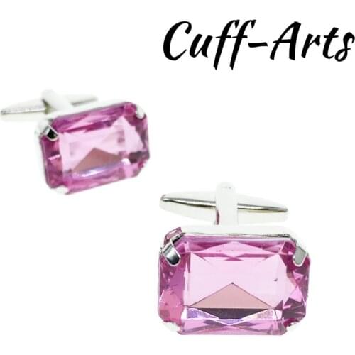 Cuffarts Men Cufflinks Luxury Acrylic Crystal Cufflinks Geometric Square Cloth Cuff Link Mens For Business Party Shirt C20146