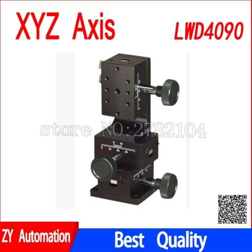 XYZ axis LWD4090 dovetail groove guide type manual displacement platform gear drive knob adjusting slide