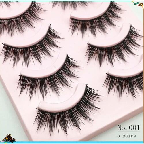 New cheap high quality hand made cosplay false eyelash crisscross makeup big eyes false eyelash 1 set/lot(5 pairs)