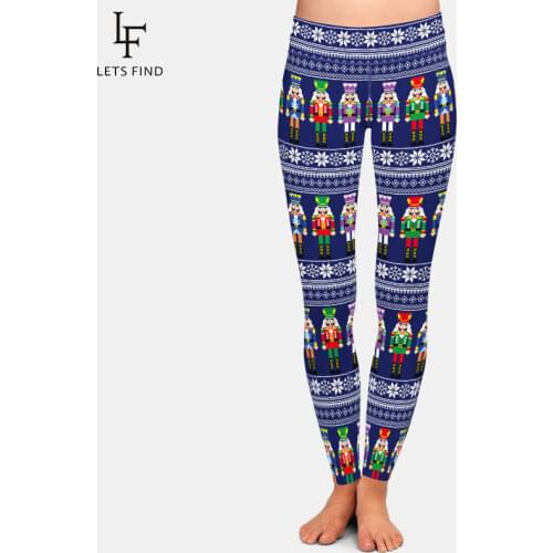 LETSFIND New Arrival 3D Christmas Jumper or Sweater Print Warm Leggings High Waist Plus Size Slim Women Casual Leggings
