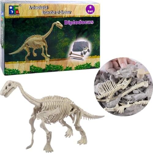 New Deluxe Edition Dinosaur Excavation Kits Toys Novelty Archaeology Digging Toys Dinosaurs Fossil Assemble Model Clay Gift
