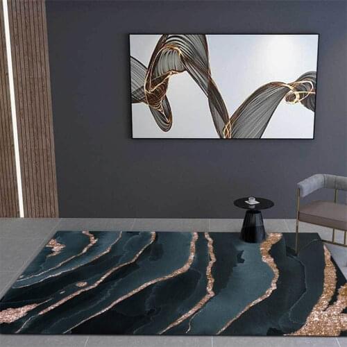 New Gray Blue Black Marble Abstract Rug Coffee Table Living Room Simple Nordic Carpet Bedroom Washable Rugs Bathroom Floor Mat