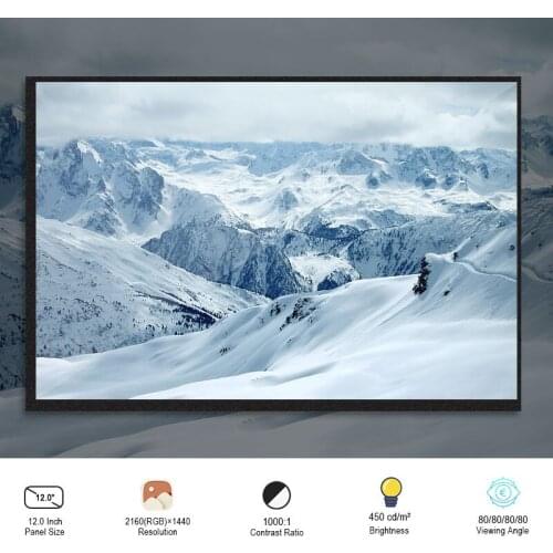 Original 12 Inch LVDS LCD screen P120ZDG-BF1 Resolution 2160*1440 Brightness 450 Contrast 1000:1