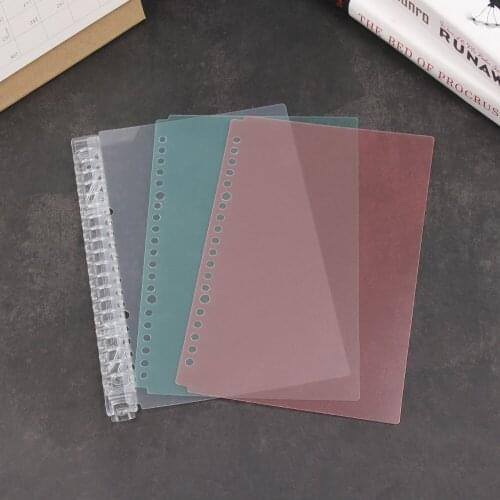 A5/B5 20/26 Hole Binder Circle blue/pink PP Loose-leaf Cover Index Divider Separator Notebook Accessory Stationery useful