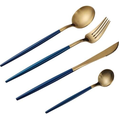Portuguese Tableware 403 Stainless Steel Dinner Knife Fork Spoon Tea Spoon Western Flatware Se Tconductex Dinnerware Set