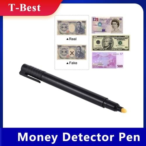 Fake Euro Money Detector Pen Counterfeit Money Detector Pen Money Counterfeit Fake Banknote Tester for US Dollar Bill Euro
