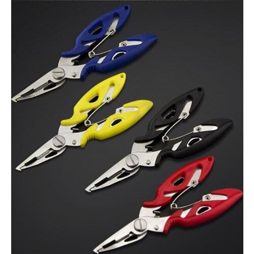 Olecranon fishing line scissors Curved mouth trumpet road pliers Multi-purpose fishing pliers High quality fishing equipment