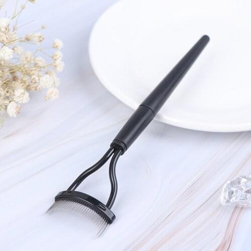 Eyelash Curler Beauty Makeup Lash Separator Foldable Metal Eyelash Brush Comb New