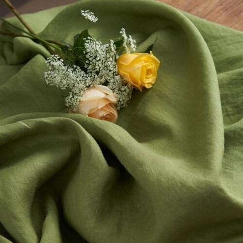 High end pure flax fabric Brand order customized fabrics Skirt Dress shirt Robe tissu