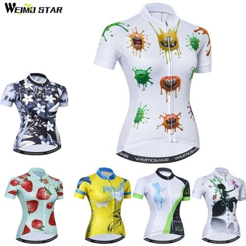 Weimostar Women Breathable Short Sleeve insect Cycling Jersey Riding roupa ciclismo MTB Bike Clothing Wear Tops