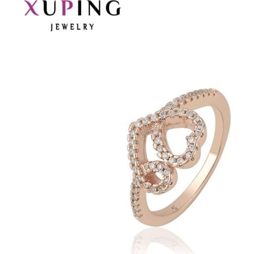 Xuping Fashion Ring Special Design Rings for Women High Quality Gold Color Plated Jewelry Christmas Gift 13104