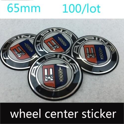 100pcs/lot 65mm Wheel Dust-proof emblem covers stickers Car Wheel Hub caps sticker