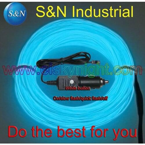DC12V cigar plug el wire controller/driver/inverter+3meter Blue el wire/ strip for car decoration fast free shipping
