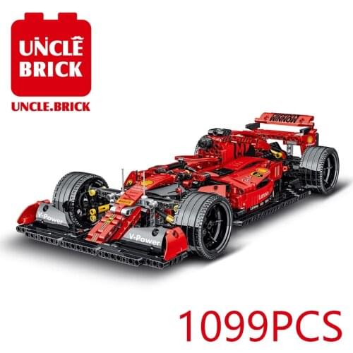 2021 MOC Technical Series Simulation Formula F1 Racing Car Model Building Blocks Bricks Car Toys Kids Birthday Friend Gifts Boys