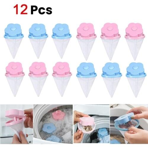 6/10Pcs Reusable Pet Fur Lint Hair Catcher Clothes Cleaning Ball Household Laundry Removal Floating Cleaner For Washing Machine