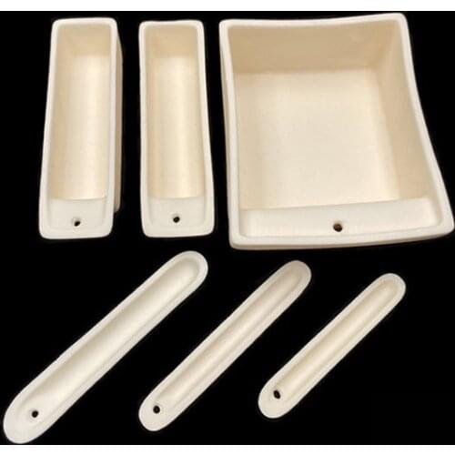 99% alumina combustion boat square corundum crucible boat tube furnace High temperature resistance